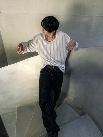 Akubi Summer Sleeve Ribbed Knit